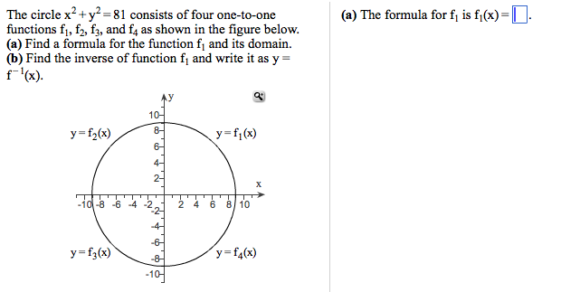 The Circle X2 Y2 81 Consists Of Four One To One Chegg Com