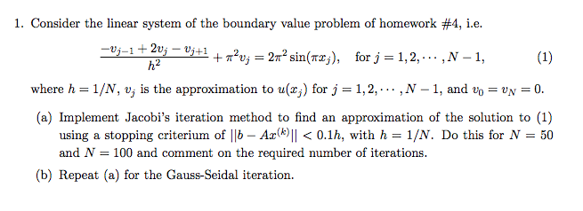 Solved Consider the linear system of the boundary value | Chegg.com