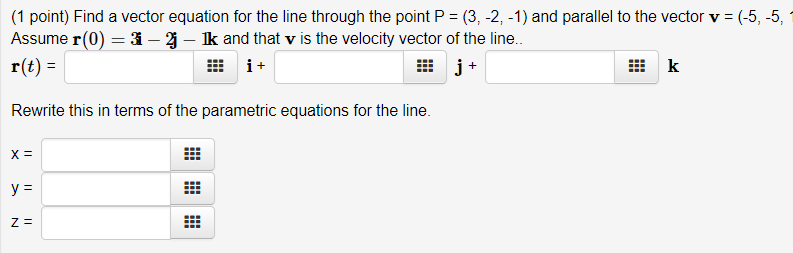Solved Find a vector equation for the line through the point | Chegg.com