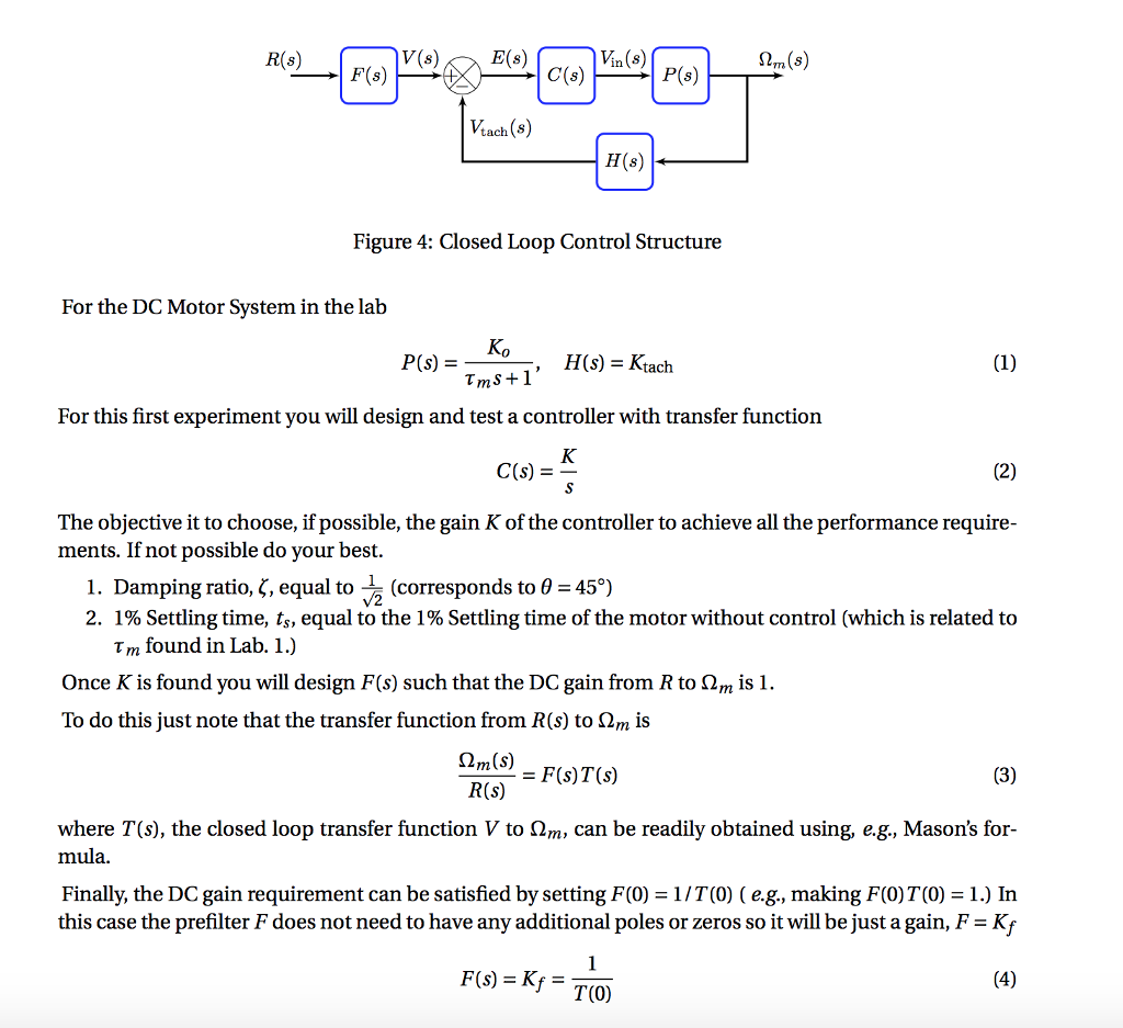 Solved For the given specification, Find the gain K of the | Chegg.com