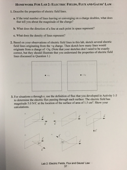 Solved: Describe The Properties Of Electric Field Lines. I... | Chegg.com