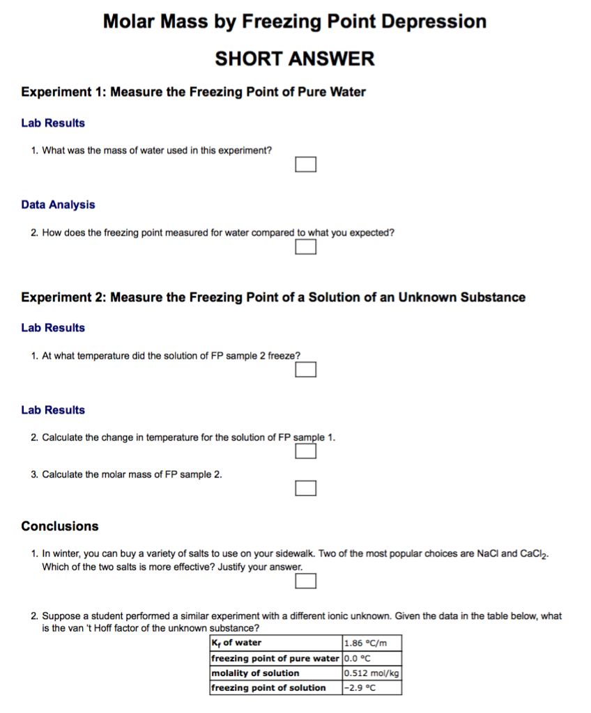 PDF freezing point depression lab answers PDF Télécharger Download