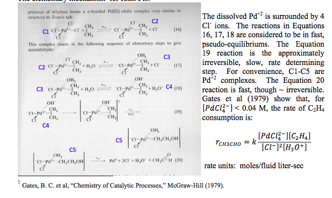 In the Wacker process acetaldehyde CH CHO Chegg