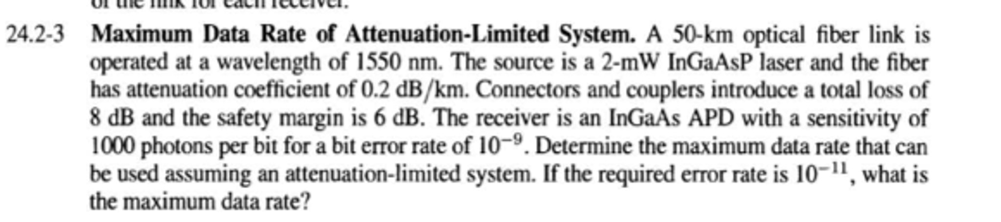 maximum-data-rate-of-attenuation-limited-system-a-chegg