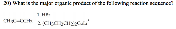 Solved What Is The Major Organic Product Of The Following 