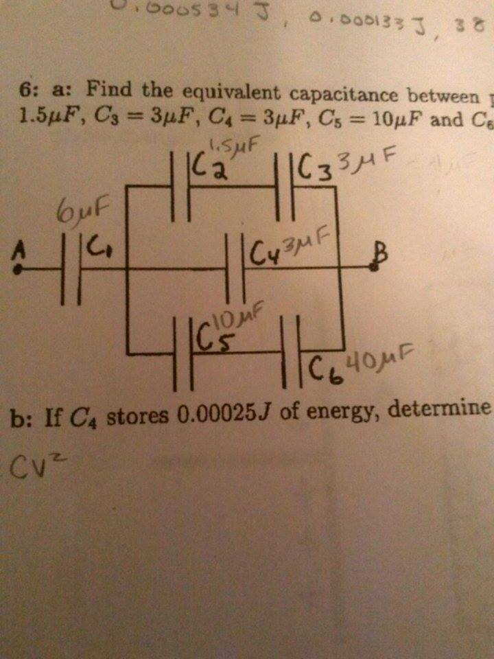 Solved A. Find The Equivalent Capacitance Between Points A | Chegg.com