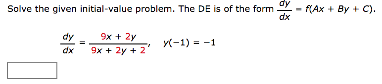 Solved Dy Dx Solve The Given Initial value Problem The DE Chegg