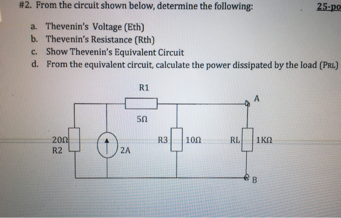 Solved From the circuit shown below, determine the | Chegg.com