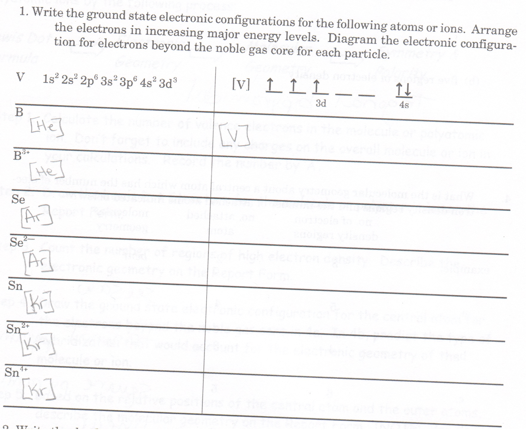 Solved Write the ground state electronic configurations for | Chegg.com