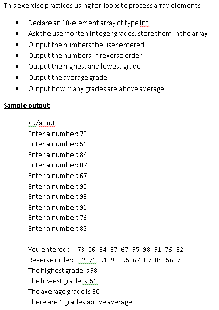 Solved This exercise practices using for-loops to process | Chegg.com