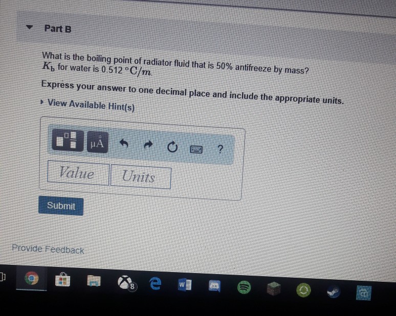 Solved Part B What is the boiling point of radiator fluid