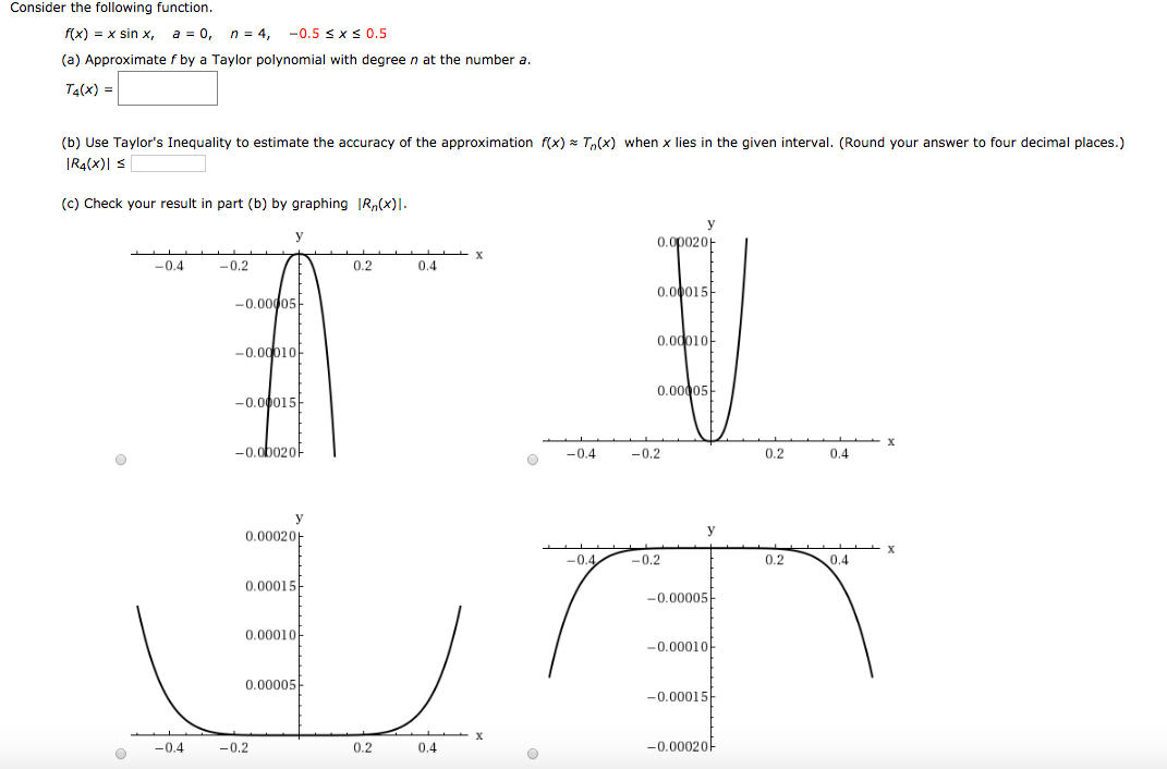 Solved Consider The Following Function F X X Sin X A