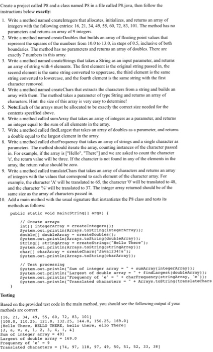 Solved Create a project called P8 and a cbu named P8 in a | Chegg.com