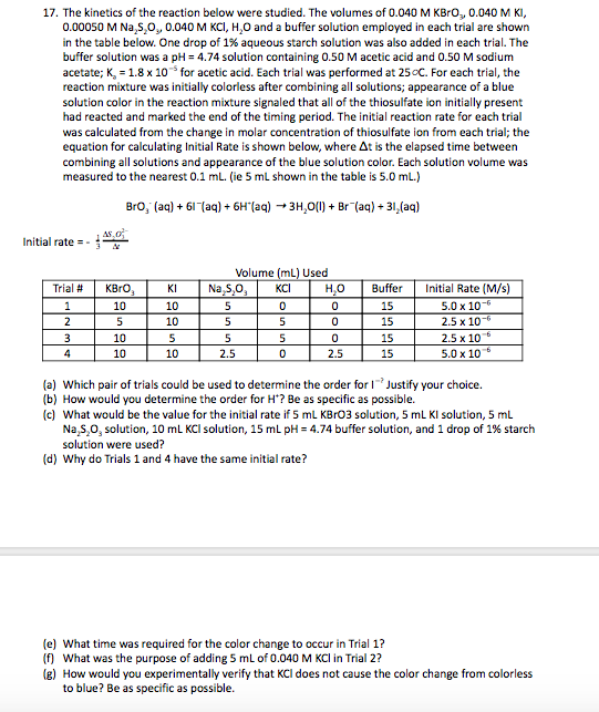the-kinetics-of-the-reaction-below-were-studied-the-chegg