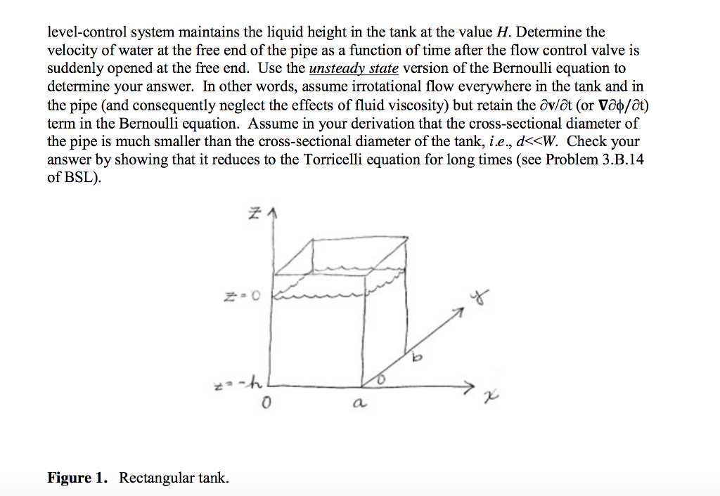 Solved Problem 2 Correction to Torricelli equation for