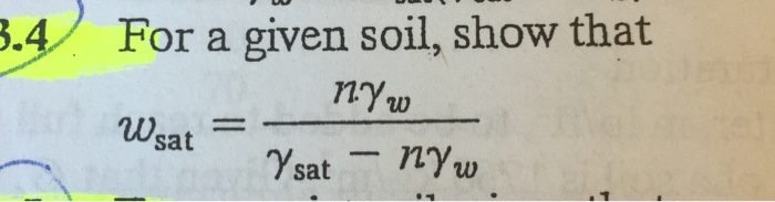 Solved For A Given Soil, Show That | Chegg.com