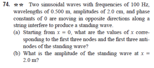 Solved Two sinusoidal waves with frequencies of 100 Hz, | Chegg.com