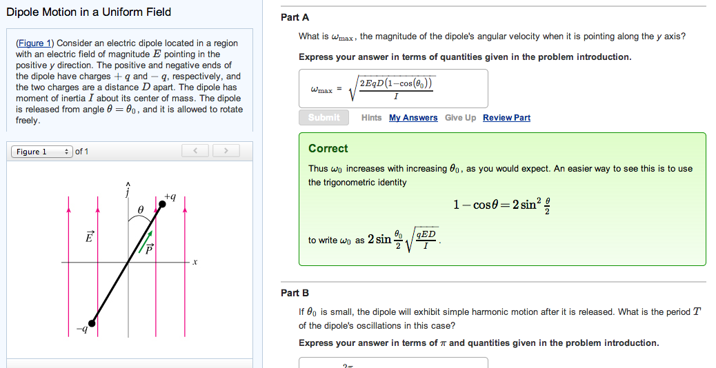 Solved Consider an electric dipole located in a region with | Chegg.com