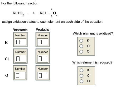 Solved For the following reaction KClO3 --> KCl + 3/2 O2 | Chegg.com