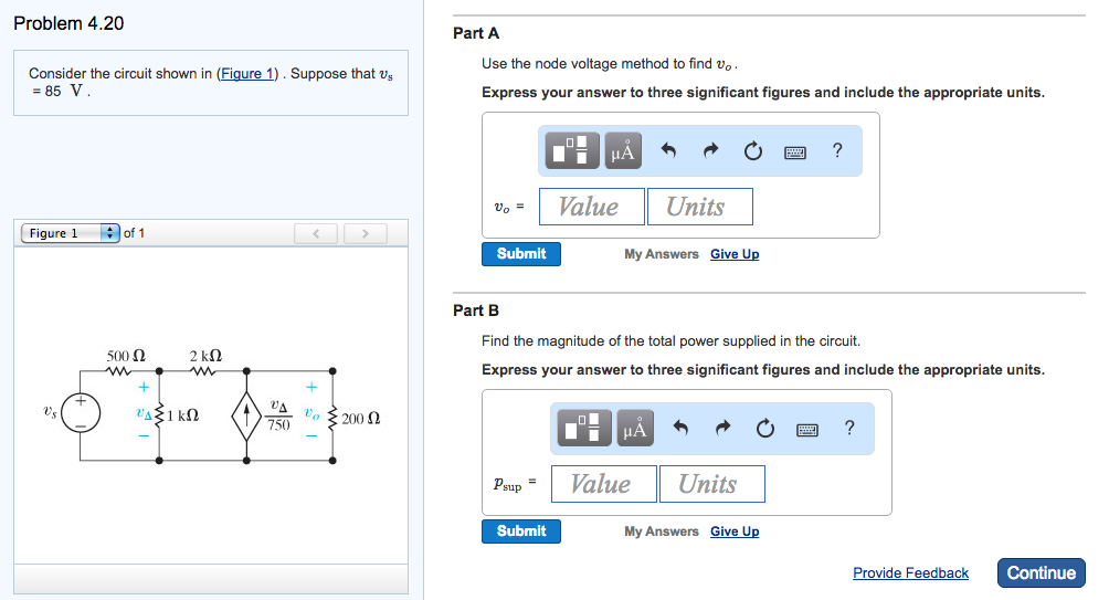 Solved Problem 4.20 Consider the circuit shown in (Figure | Chegg.com