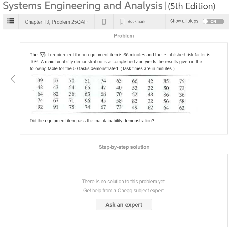 Solved Systems Engineering and Analysis (5th Edition) | Chegg.com
