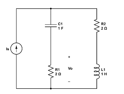 Solved Find the transfer impedance Vo/Is c = 1/sc = 1/s(1) | Chegg.com