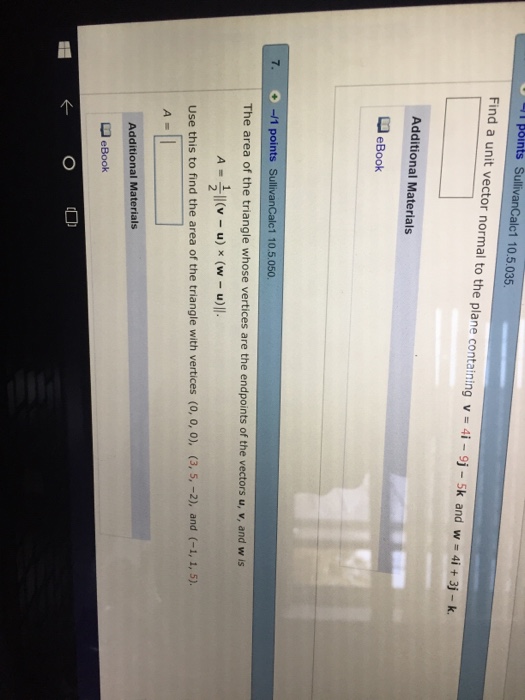 Solved Find a unit vector normal to the plane containing v = | Chegg.com