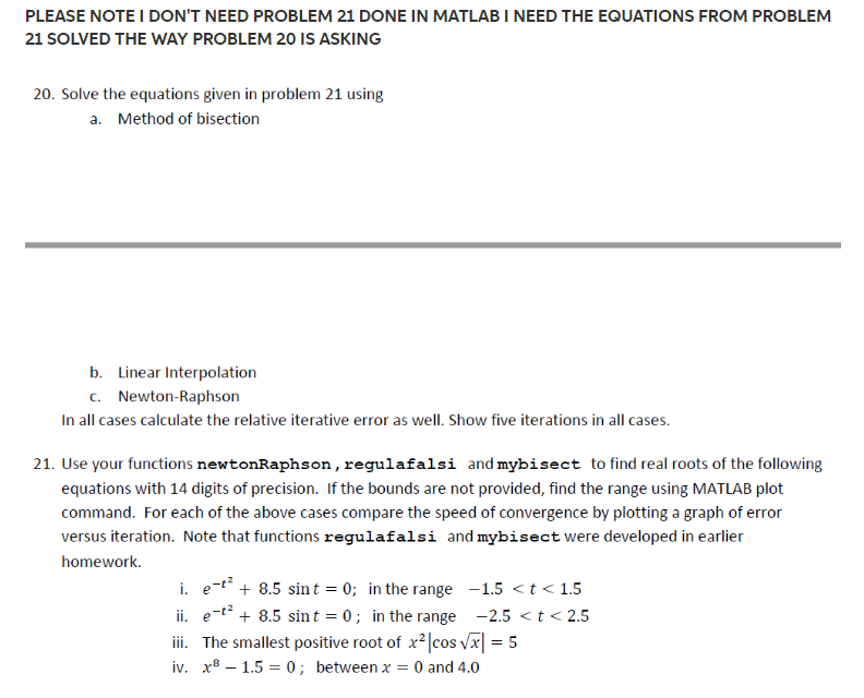 Solve The Equations Given In Problem 21 Using A Chegg