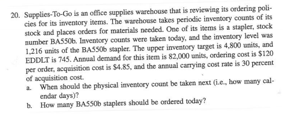 solved-a-when-should-the-physical-inventory-count-be-taken-chegg