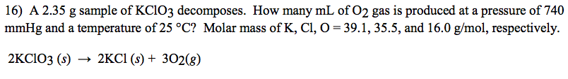 Decomposition Reaction Of Kclo3