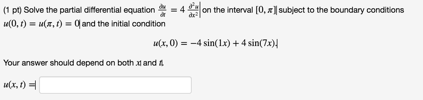 Solved Solve the partial differential equation partial | Chegg.com