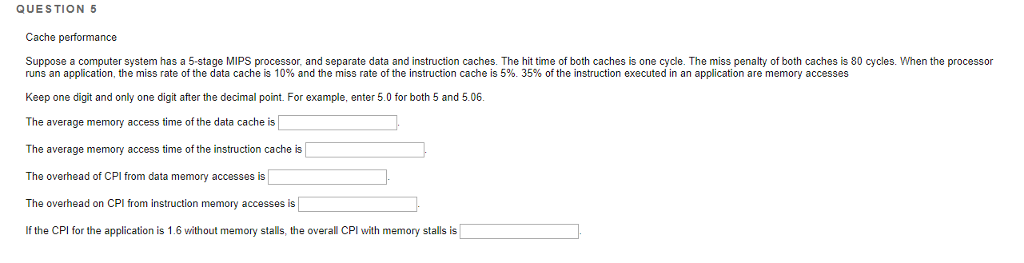 Solved Question 5 Cache Performance Suppose A Computer Chegg Solved Question 5 Cache Performance Suppose A Computer Chegg