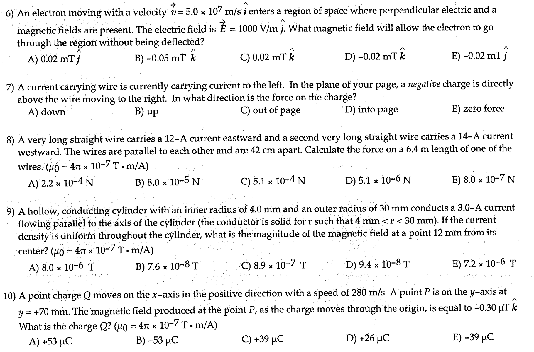 Solved An electron moving with a velocity v = 5.0 Times 10^7 | Chegg.com