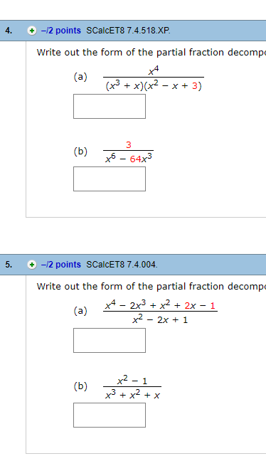 partial fraction calculator program