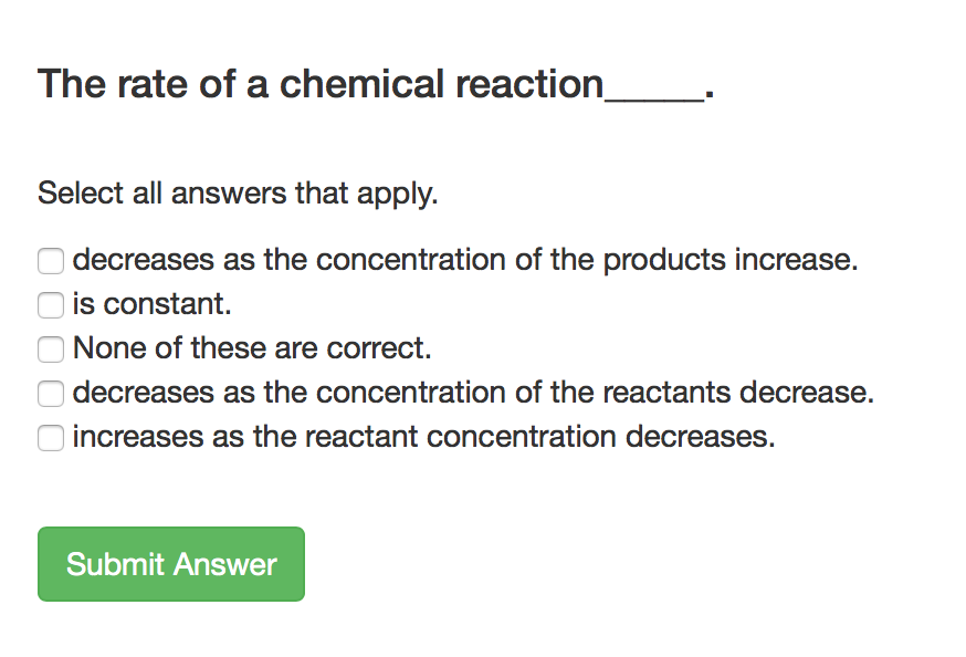 Solved Select all answers that apply. decreases as the | Chegg.com