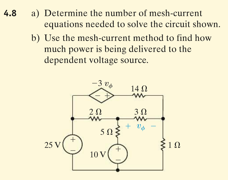 Solved A) Determine The Number Of Mesh-current Equations | Chegg.com