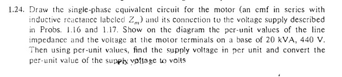 Solved Draw the single-phase equivalent circuit for the | Chegg.com