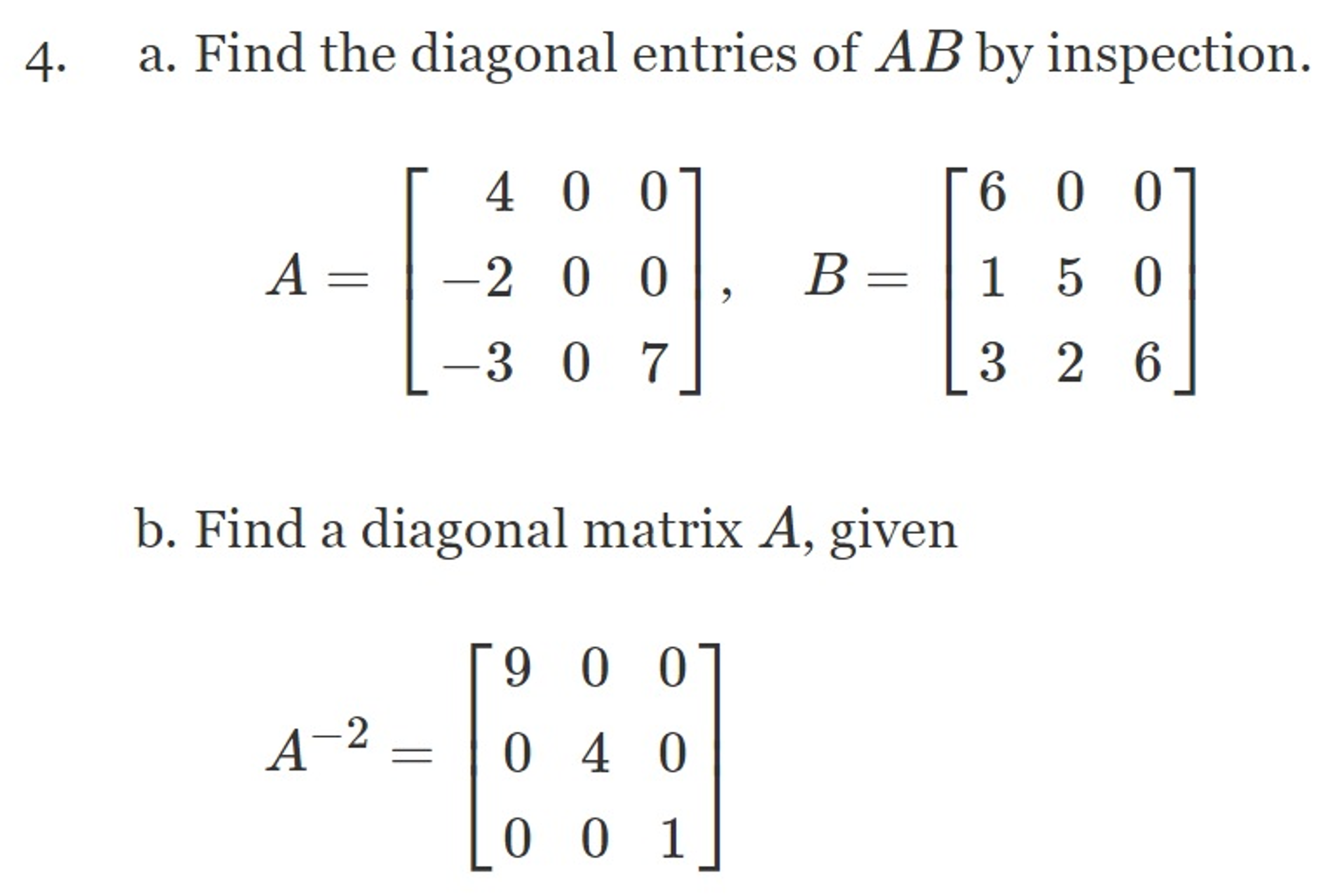 Solved A2Q4 Linear Assignment. SHOW ALL STEPS FOR THE | Chegg.com