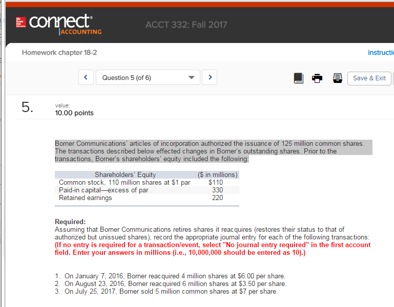Solved ACCT 332: Fall 2017 ACCOUNTING Homework chapter 18-2 | Chegg.com