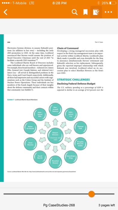 Lockheed Martin Case #20 – page 259 | Chegg.com