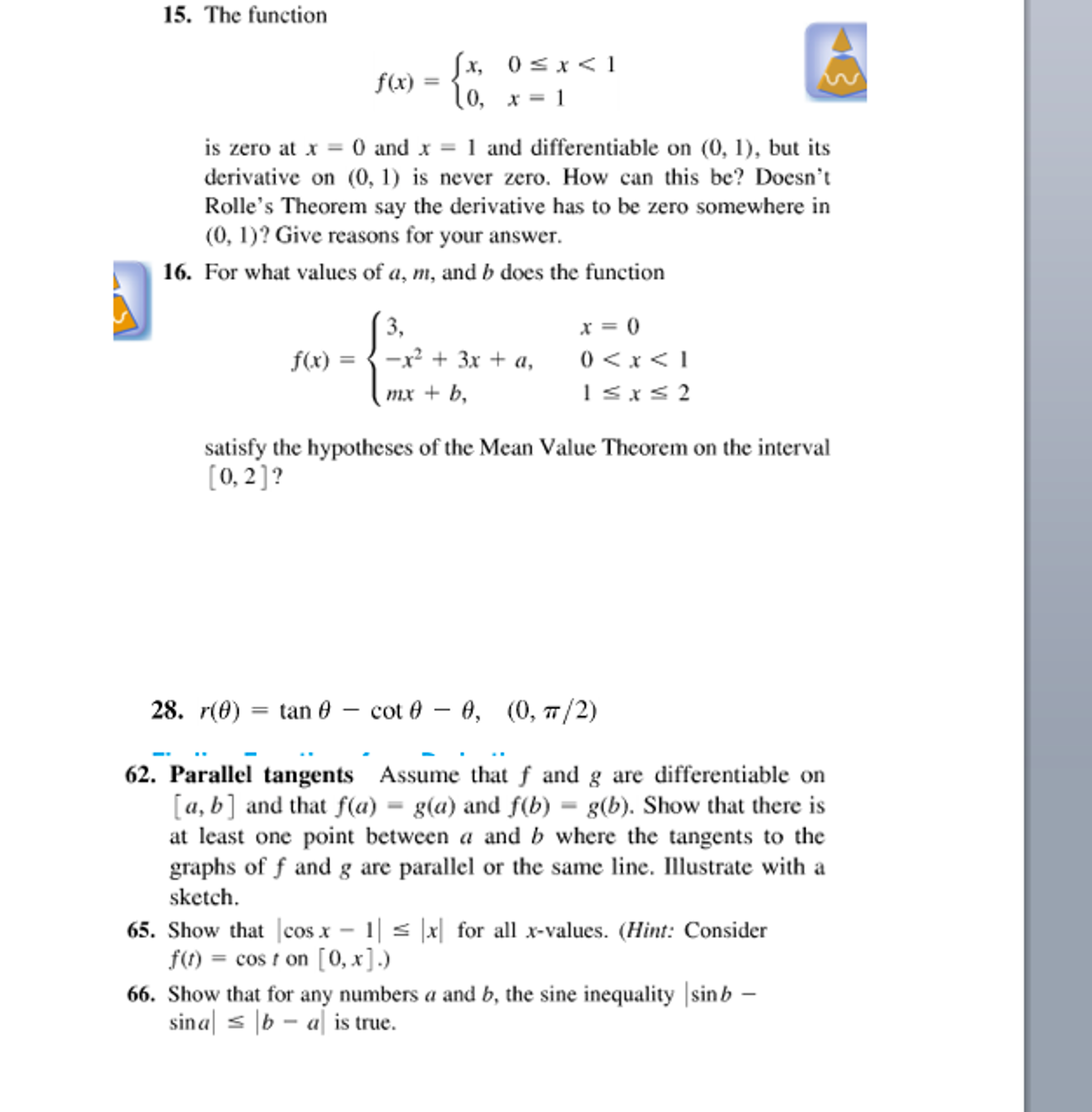 Solved The function f(x) = {x, 0 lessthanorequalto x