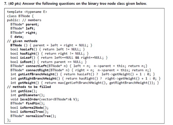 Binary Tree Node Class