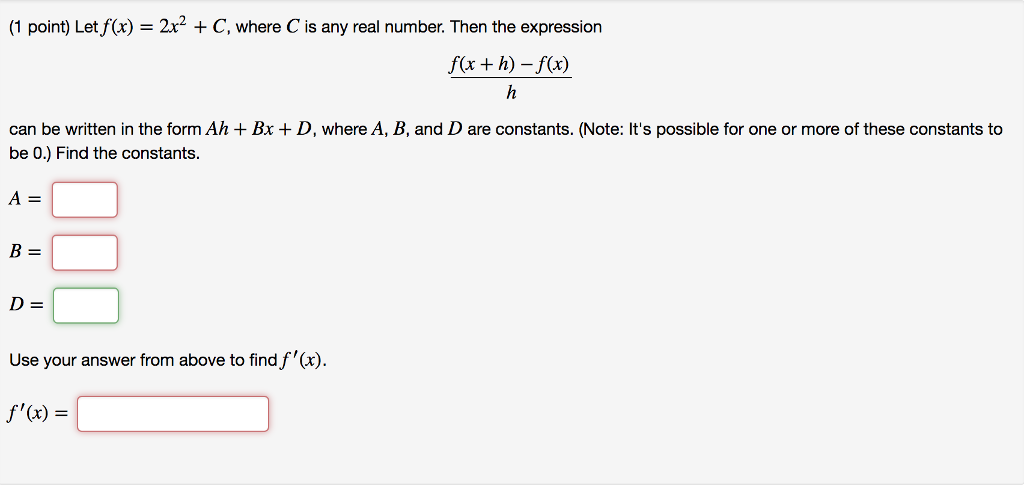 Solved 1 Point Letf X 2x2 C Where C Is Any Real