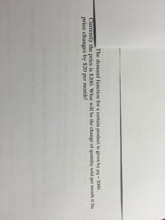 Solved The demand function for a certain product is given by | Chegg.com