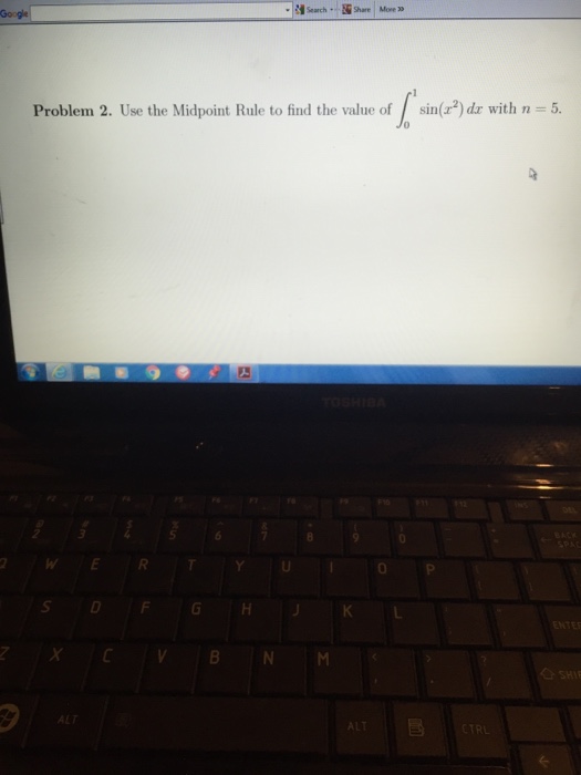 Solved Problem 2. Use the Midpoint Rule to find the value | Chegg.com