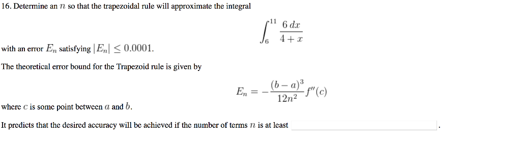 solved-16-determine-an-n-so-that-the-trapezoidal-rule-will-chegg