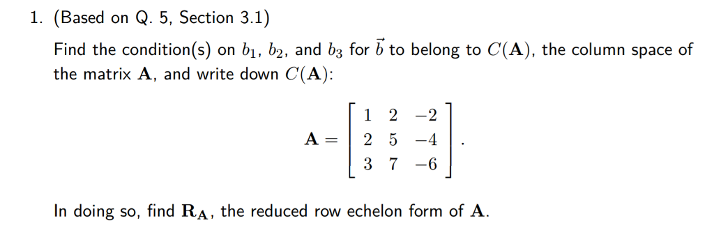 Solved Find The Condition(s) On B_1, B_2, And B_3 For B To | Chegg.com