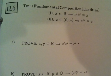 Solved Dn:(ax) Given a > 0,x epsilon R, ax = exina PROVE: x | Chegg.com