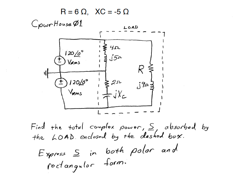 Solved Find the total complex power S absorbed by the LOAD | Chegg.com