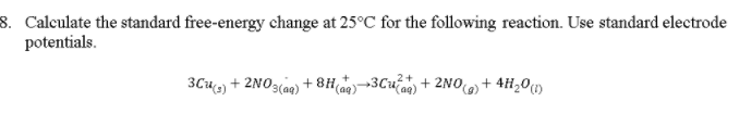 Solved Calculate the standard free-energy change at 25 | Chegg.com